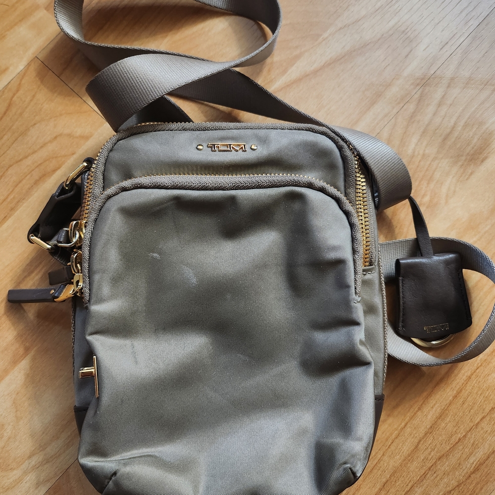 Tumi Taupe Crossbody Bag